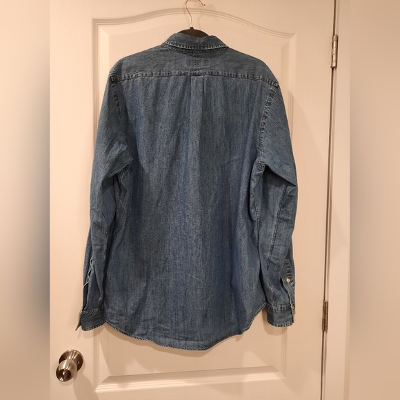 Vintage Ralph Lauren Mens L Denim Button Up Classic Fit - Picture 4 of 7